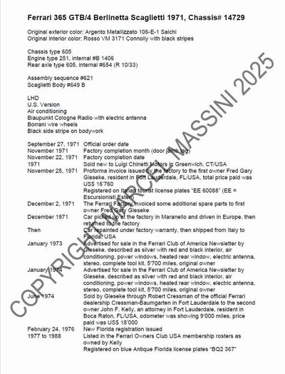 1971 Ferrari 365 GTB4 Berlinetta Scaglietti