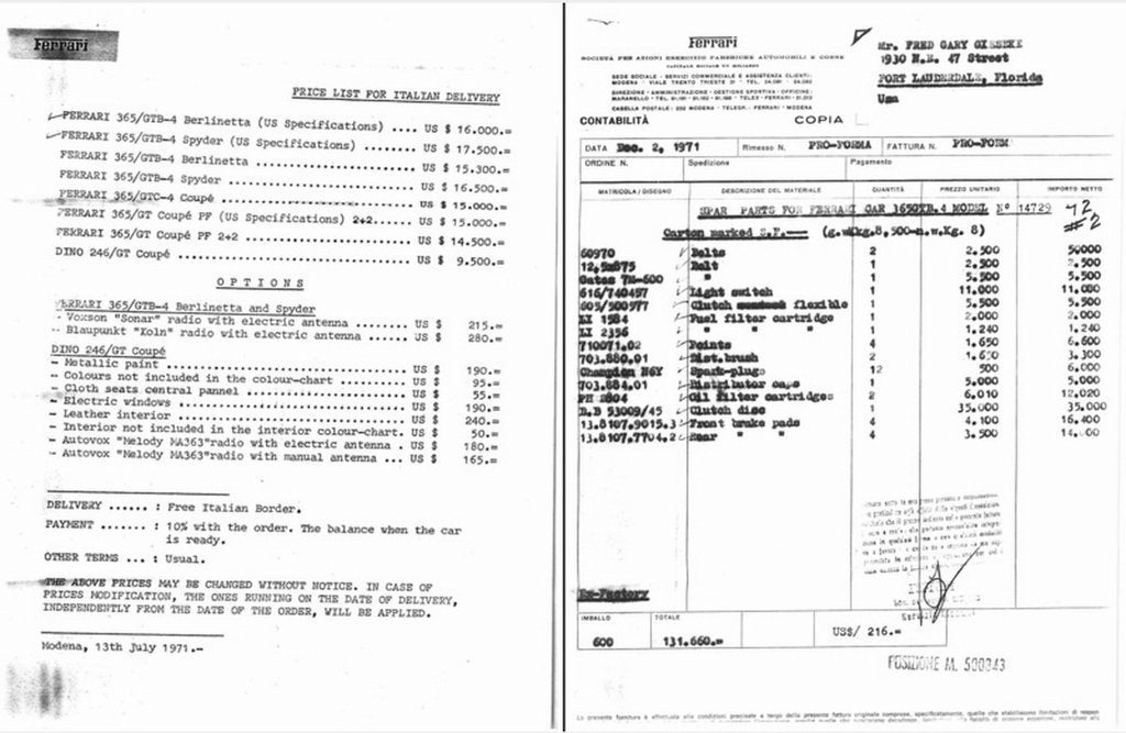 1971 Ferrari 365 GTB4 Berlinetta Scaglietti