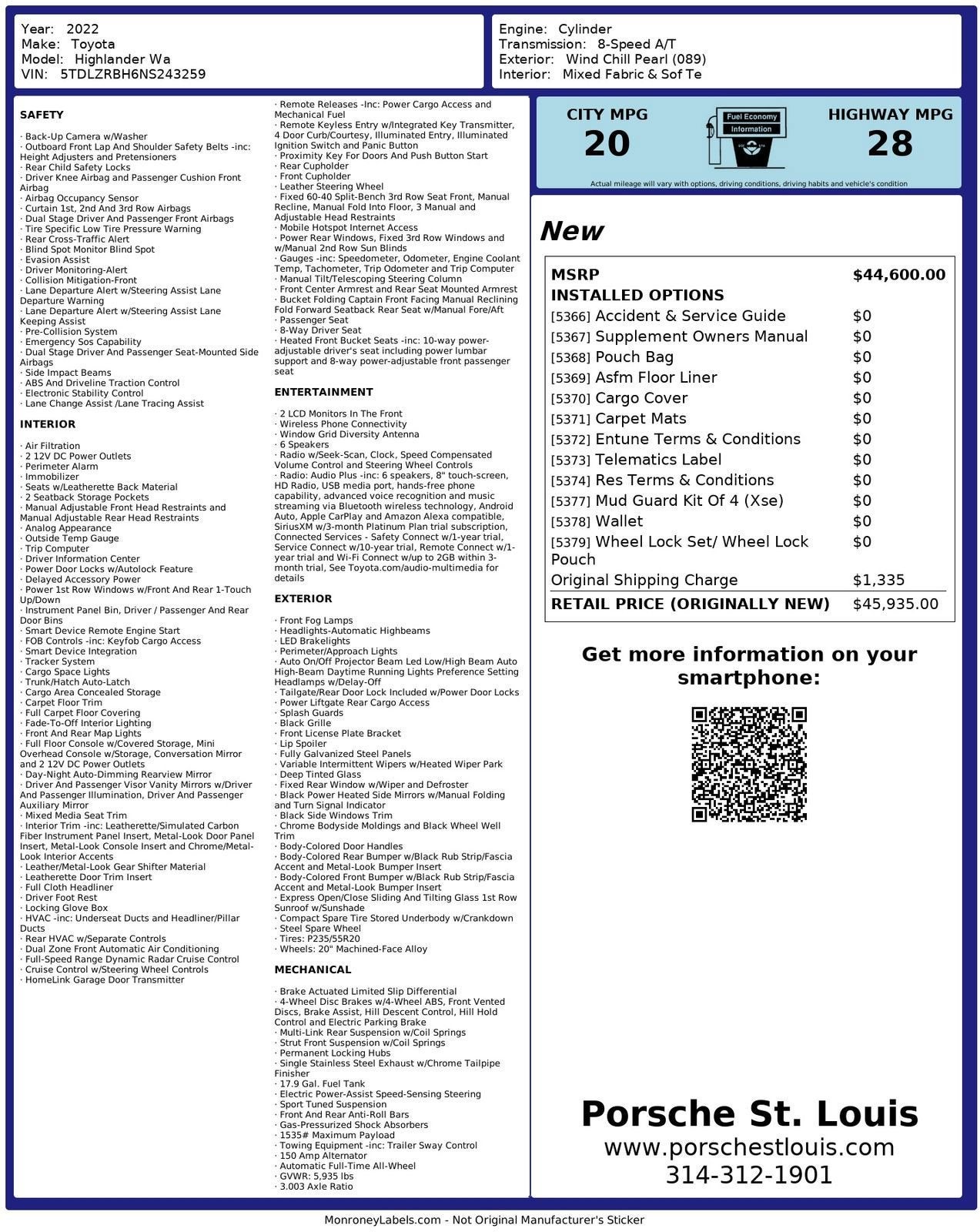 2022 Toyota Highlander XSE