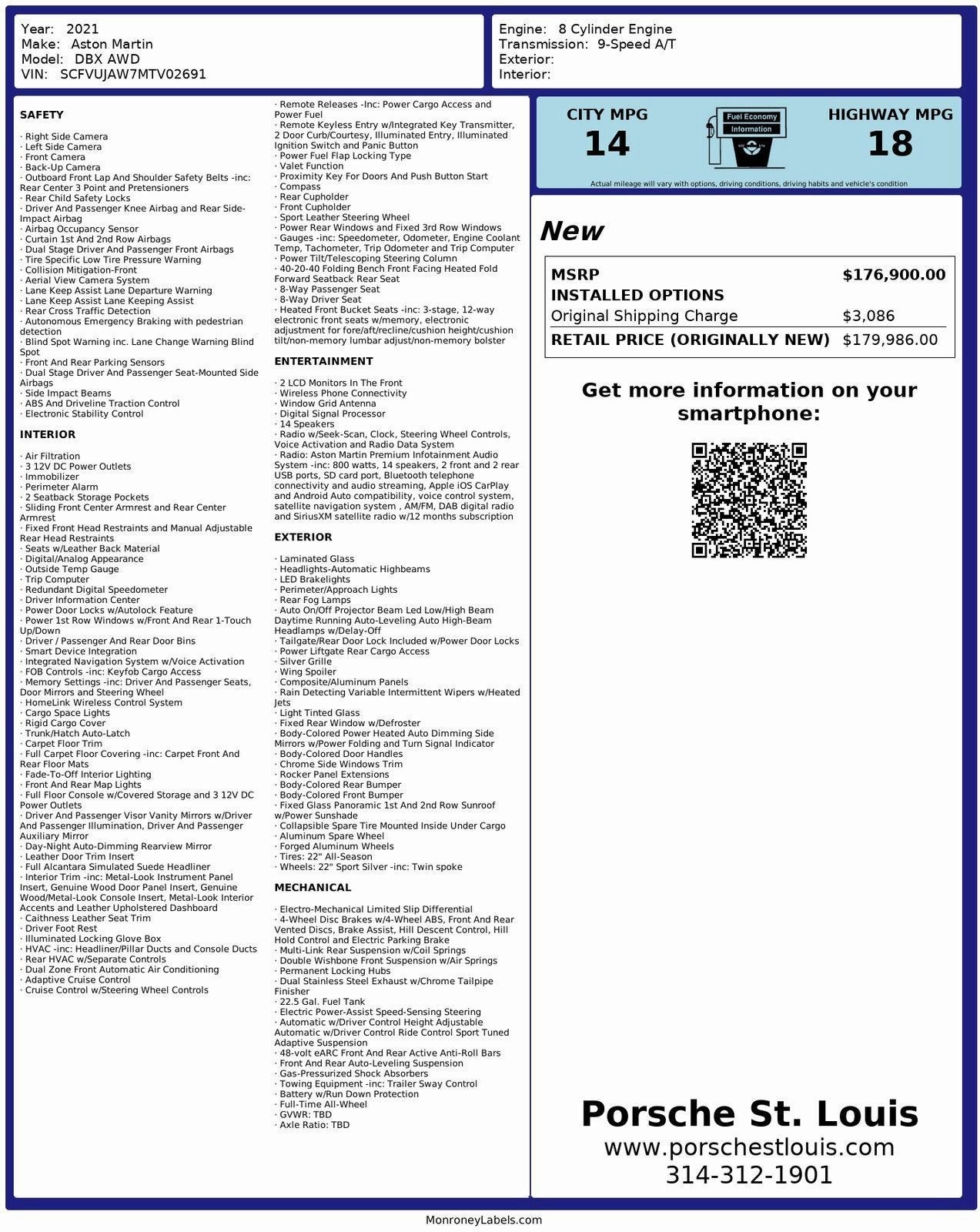 2021 Aston Martin DBX Base