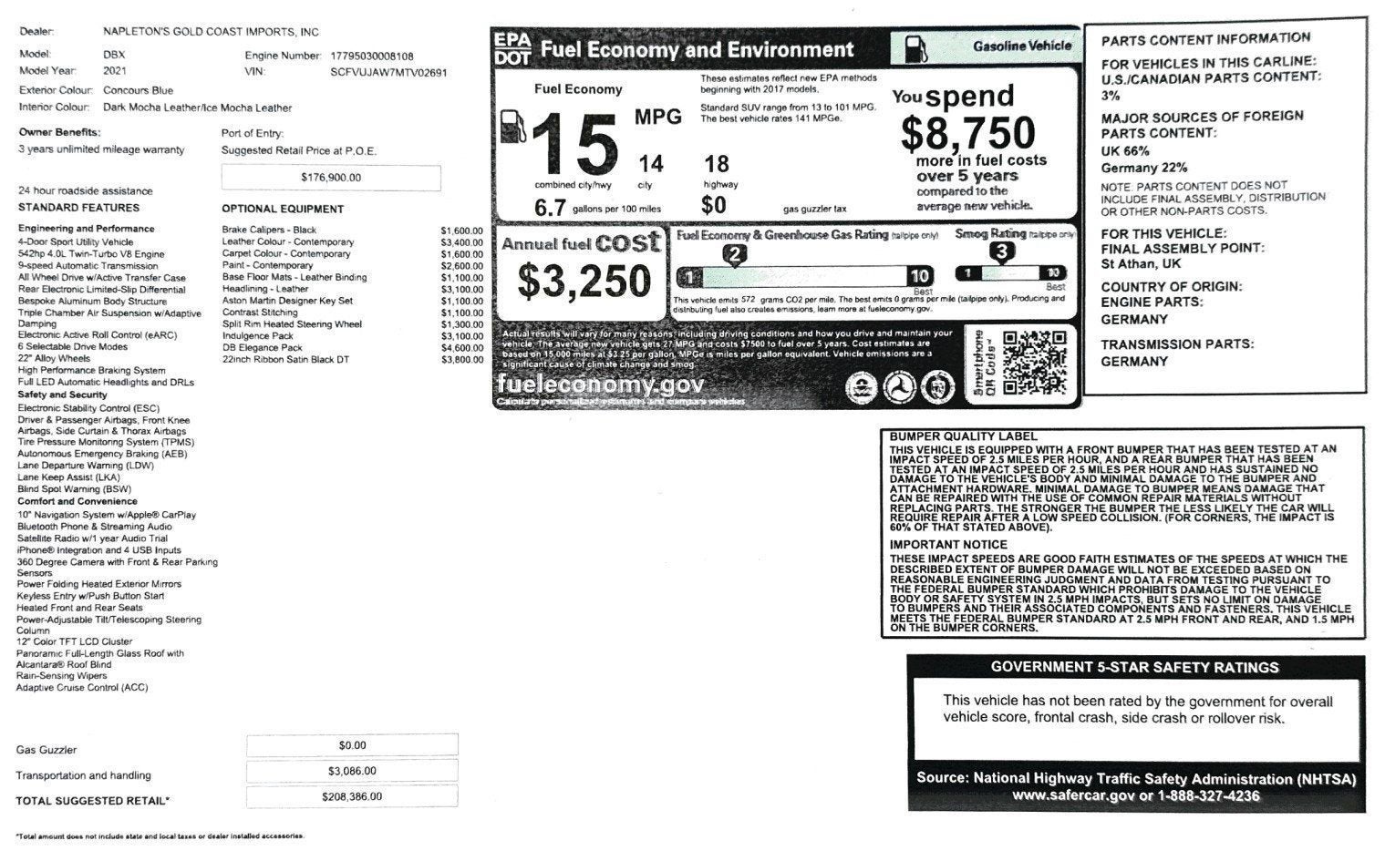 2021 Aston Martin DBX Base
