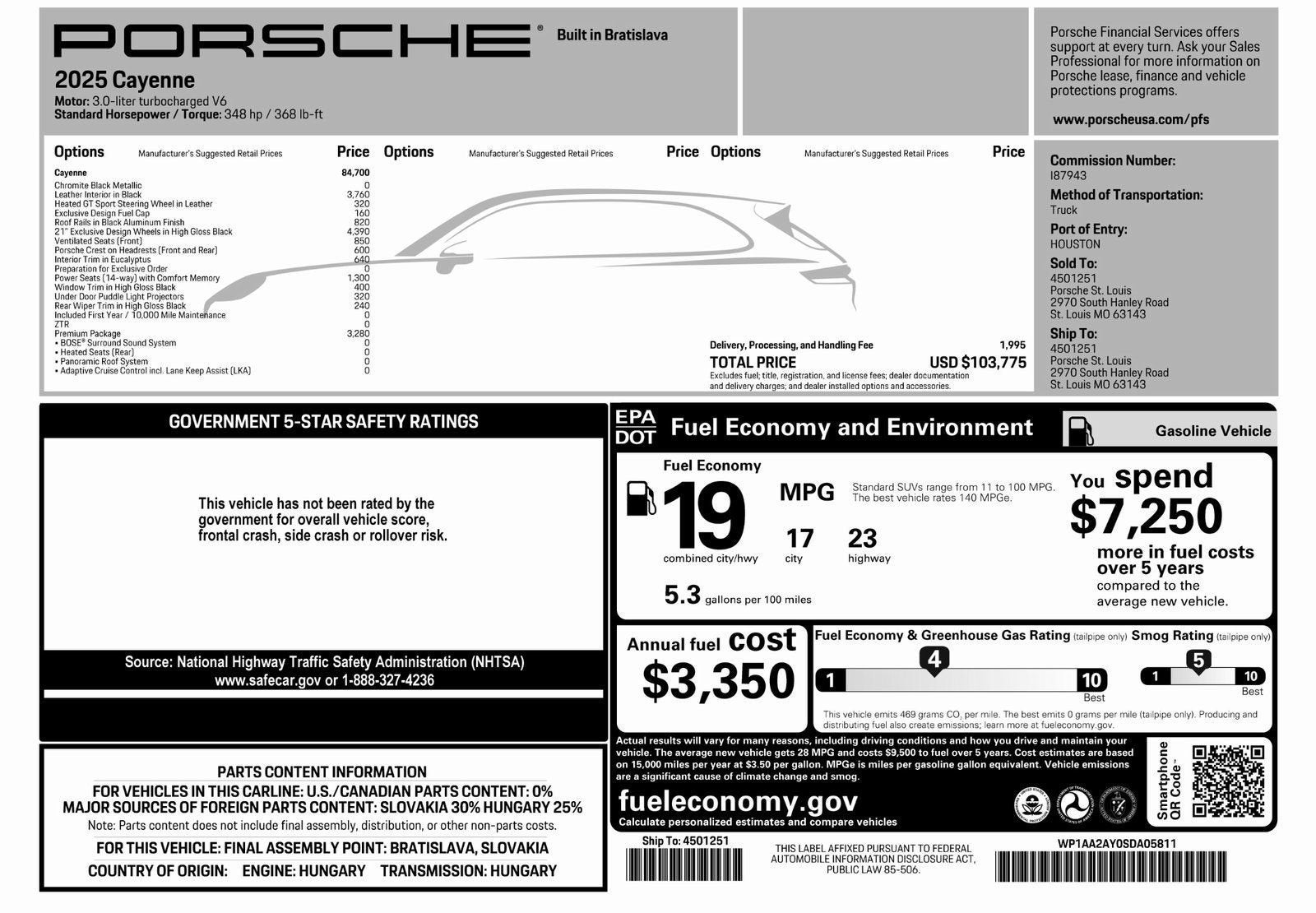 2025 Porsche Cayenne Base