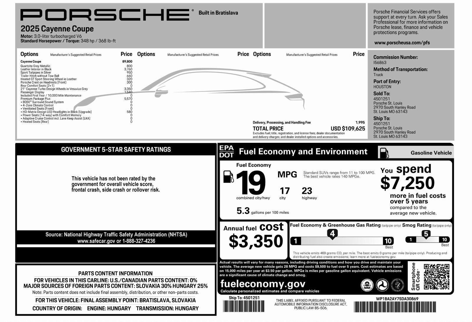 2025 Porsche Cayenne Base
