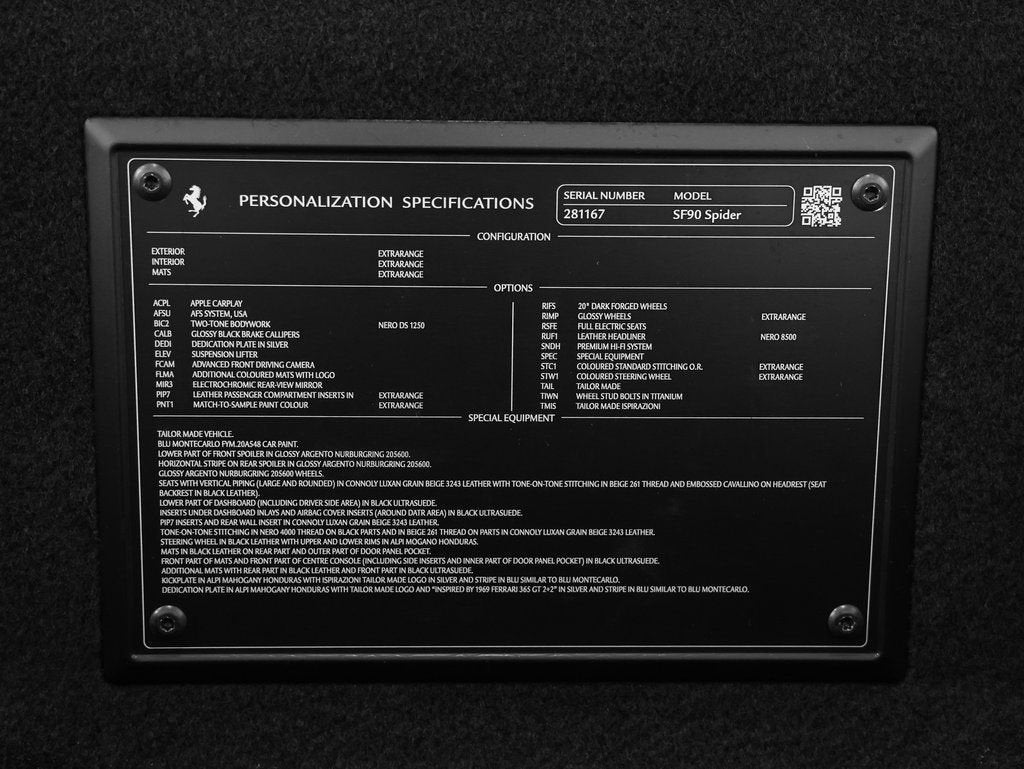 2022 Ferrari SF90 Spider Tailor Made